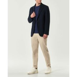 Blazer Paul Baker blu in jersey micro armatura di viscosa