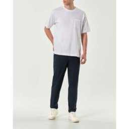 Pantalone chino Paul Baker blu in cotone stretch micro armatura