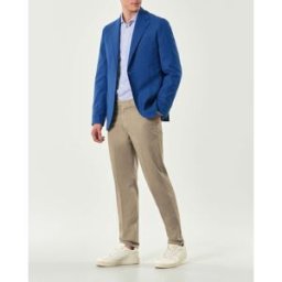 Blazer Paul Baker blu royal in viscosa stretch effetto fiammato