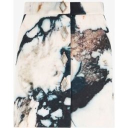 Roberto Cavalli Minigonna Stampa Marble - Female Gonne Nero/bianco 38