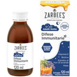 Zarbee's Sciroppo Notte Difese Immunitarie Adulti 120 ml Multivitaminico Per Favorire Rilassamento