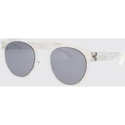 Mykita Occhiali da sole MMTRANSFER004 in metallo spazzolato Bianco Taglia 50