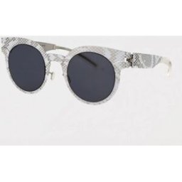 Mykita Occhiali da sole MMTRANSFER001 in metallo stampa pitone Silver Taglia 48