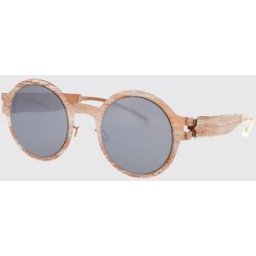 Mykita Occhiali da sole MMTRANSFER003 in metallo stampa pitone Oro Taglia 50