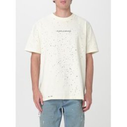 Purple T-shirt in cotone con rotture Brand Giallo Taglia S