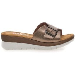 Ciabatte bronzo con fibbia e plantare comfort Linea Comoda 7185 39