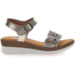Sandali color platino con plantare comfort Linea Comoda 8068C 38