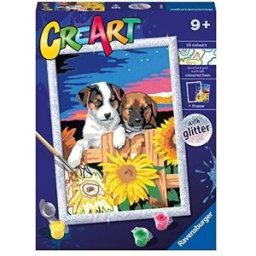 Ravensburger Gioco Creativo Creart Cagnolini con Girasoli 1 St