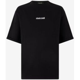 Roberto Cavalli T-shirt Con Logo Ricamato - Male T-shirt E Polo Nero S
