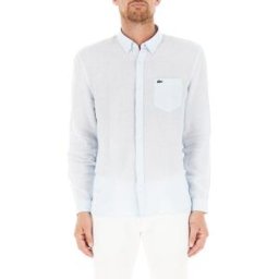 Lacoste Camicia in lino AZZURRO CHIARO 42
