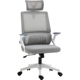Vinsetto Sedia da Ufficio Sedia da Scrivania, Sedia da Ufficio Regolabile in Altezza, 1 Poggiatesta, 58 x 61 x 119 cm. Nero