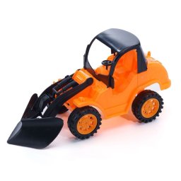 Trade Shop - Trattore Con Pala Scavatrice Arancione 11x23cm Giocattolo Per Bambini In Plastica 258286 -