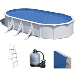 Gre Atlantis Ovale 800x470x132cm - Piscina fuori terra in acciaio