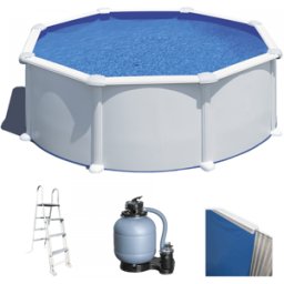 Gre Atlantis Rotonda Ø350 x 132cm - Piscina fuori terra in acciaio