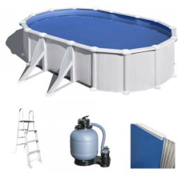 Gre Atlantis Ovale 610x375x132cm - Piscina fuori terra in acciaio