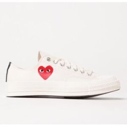 Comme Des Garçons Play X Converse Sneakers Chuck Taylor in canvas Bianco Taglia 10