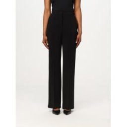 Max Mara Pantalone classico in viscosa stretch Nero Taglia L