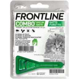 FRONTLINE Combo Gatti x1 Antiparassitario Contro Pulci, Zecche E Pidocchi 1 PIPETTA