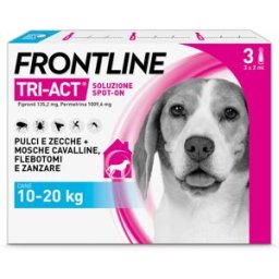 FRONTLINE Tri-Act Antiparassitario Per Cani Contro Parassiti E Insetti Volanti 10-20Kg 3 PIPETTE