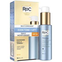 ROC OPCO LLC Roc Multi Correxion Even Tone + Lift Idratante Quotidiano Viso SPF30 - Trattamento da giorno illuminante e uniformante - 50 ml