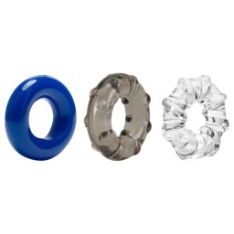 Stay Hard - set anelli fallo vari - silicone colorati - 3 pezzi