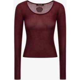 Roberto Cavalli Crew Neck Sweater - Female Maglieria Viola S