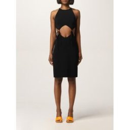 Bottega Veneta Abito Mini cut out con laccetti Nero Taglia XS