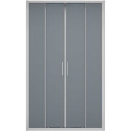 Tecnomat PORTA DOCCIA SMART SCORREVOLE 176-180 H 195 cm VETRO TEMPERATO SATINATO 6 mm CROMATO REV