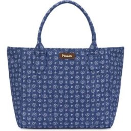 Borsa tote Heritage Jacquard Medium BLU/MARRONE, one_size, Pollini one_size
