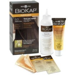 BIOS LINE SpA BioKap - Nutricolor - Delicato Rapid (7,4 Biondo Ramato) - Bios Line - 140 ml - Tinta che nutre e ripara i capelli mentre li colora e copre perfettamente i capelli bianchi