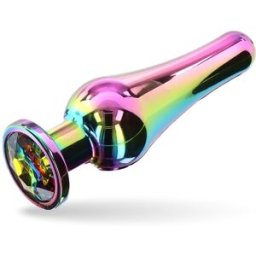 Lovelyness - Plug anale multicolore con cono e pietra decorativa 1 St