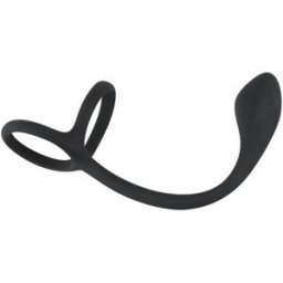 Black Velvets Anello per pene/testicoli con plug anale 1 St