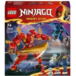 Lego NINJAGO 71808 Mech Elemento Fuoco di Kai, Giochi per Bambini 7+ Anni con 2 Action Figure da 1 St