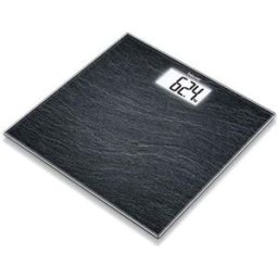 Beurer GS 203 Slate Bilancia in Vetro, Effetto Ardesia, Design Sottile, lcd 1 pz Set combinato