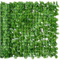Outsunny Rotolo di Siepe Finta per Balcone e Giardino in PE, Siepe Artificiale con Foglie di Acero Verdi 300x100cm Aosom