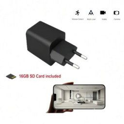 SHEIN Mini telecamera nascosta 2 in 1 con caricabatterie USB, risoluzione 1080P HD e rilevamento del movimento, supporta la connessione wireless, include un