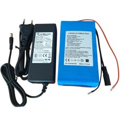 Batteria a Litio 24V DC 7000mAh 7.0AH max Discarge 10A 168Wh + Charger 29.4V 2.0Ah