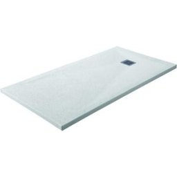 Tecnomat PIATTO DOCCIA SERIE STRIN IN MARMORESINA BIANCO 80x100 cm H 2,7 cm PILETTA Ø 90 mm