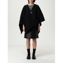 Max Mara Cappa Serra in Alpaca Nero Taglia OS