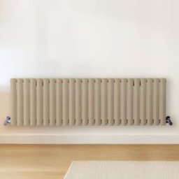 HudsonReed Radiatore di Design Orizzontale Marrone (Elk Marrone) - 400mm x 1416mm - Pannello Doppio - Revive