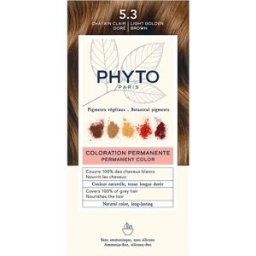 phyto Color kit 5,3 castano chiato dorato 1 latte 50 ml + 1 crema 50 ml + 1 maschera 12 ml