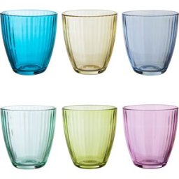 Pasabahce Set 6 bicchieri acqua colorati 285 ml
