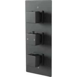 HudsonReed Miscelatore Termostatico Quadrato Moderno 2 Vie Nero - Preto