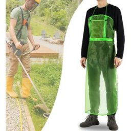 TEMU 1pc Adjustable Green Mesh Garden Apron With Pockets - Breathable & Durable For Lawn Care, Landscaping, Gardening Essential Lawn Mower Attachment & Tool