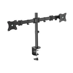 SUPPORTO DA TAVOLO PER DUE SCHERMI LED/LCD CON MORSA