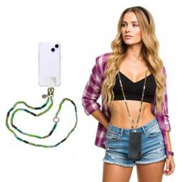 KASANOVA Tracolla smartphone e borsetta perline verdi 120 cm – Fashionally