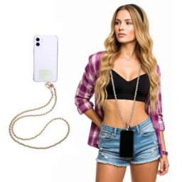 KASANOVA Tracolla smartphone e borsetta perle 120 cm