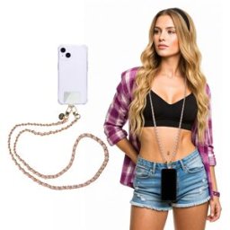 KASANOVA Tracolla smartphone e borsetta rosa oro 120 cm – Fashionally