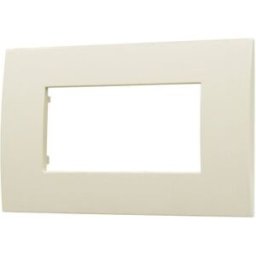 Ettroit Placca Serie Venus 4p Plastica Colore Sabbia Compatibile Con Vimar Arke Va83409