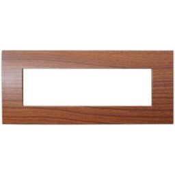 Ettroit Placca Serie Venus 7p Plastica Colore Radica Compatibile Con Vimar Arke Va83703